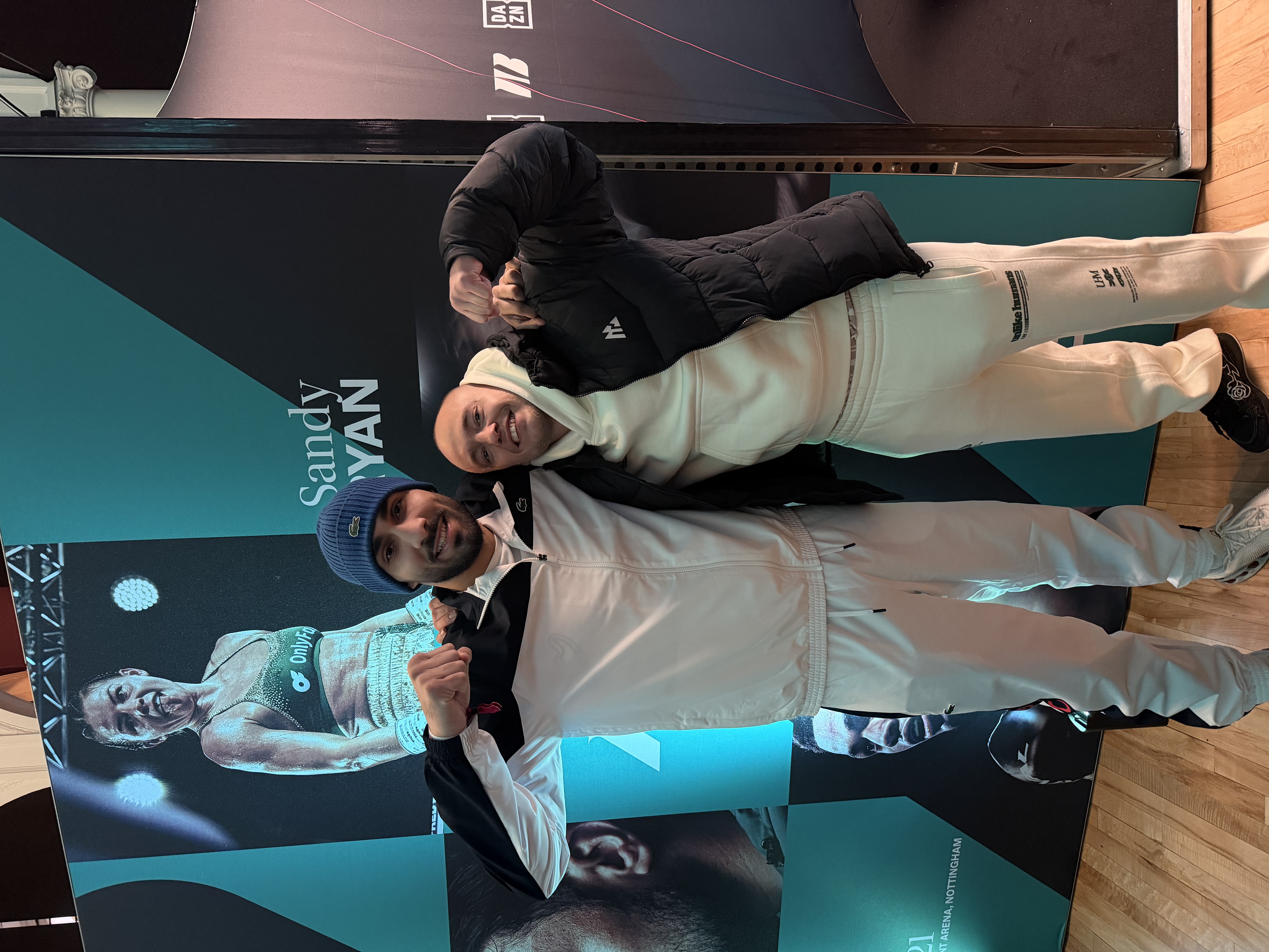 Daniel Stoican with his manager Sunny Edwards, former IBF World Flyweight Champion — Sunny Edwards management athlete from Nottingham