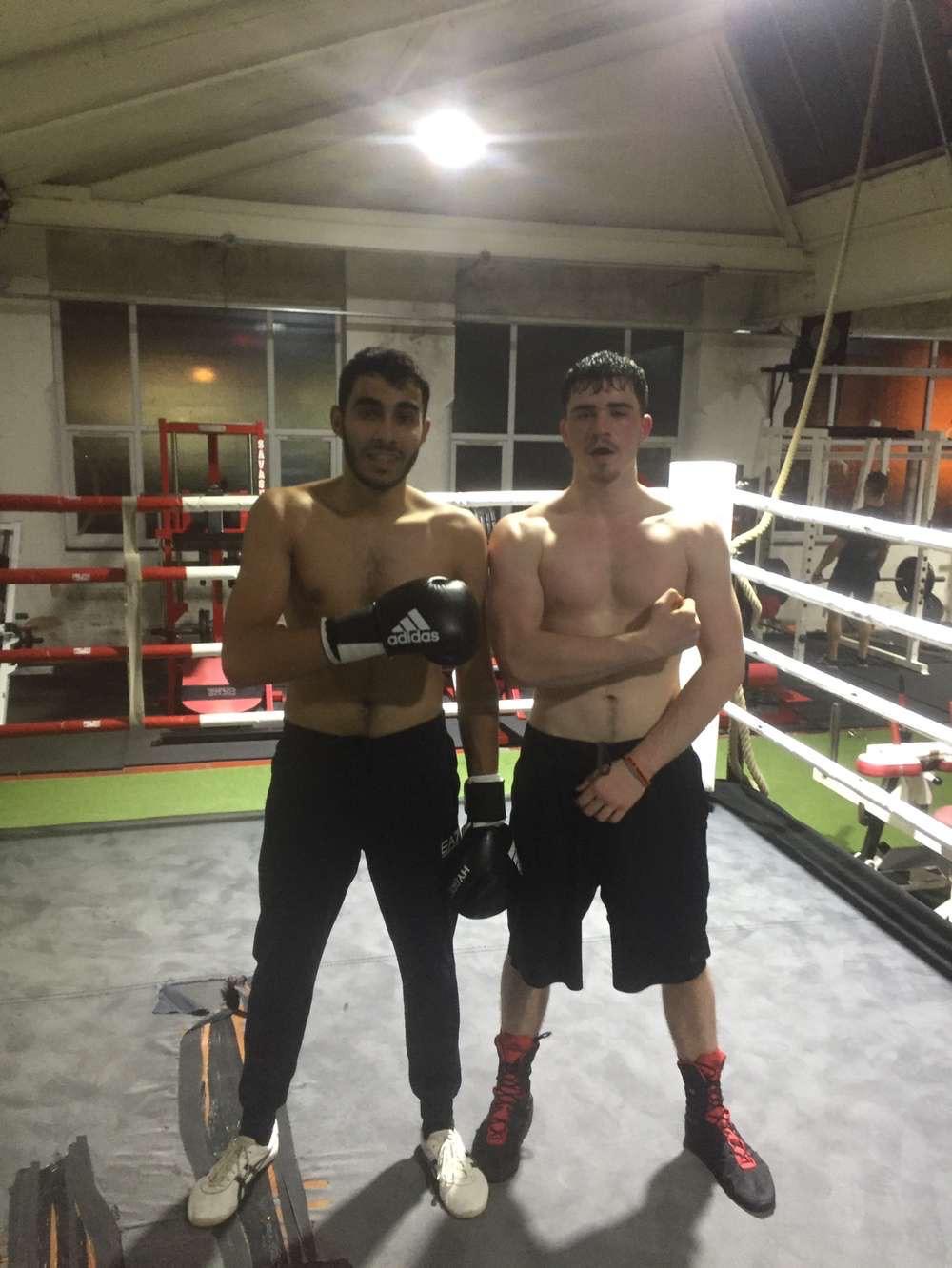 Daniel Stoican training at the boxing gym in Nottingham where he first discovered the sport at age 14